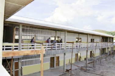A section of the Kato Secondary School which is under construction in Region Eight  (GINA photo) 