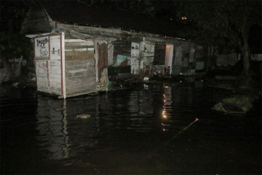  One of the swamped Albouystown yards 
