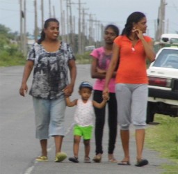 An afternoon stroll down the Corentyne Highway 