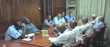 This APNU photo shows the PSC delegation at left.