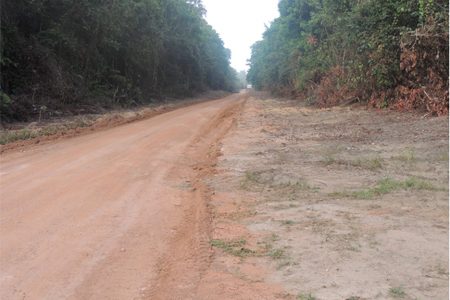The Ministry of Public Works says that the resurfacing of sections of the Linden to Lethem road is to be completed shortly. This is what a resurfaced section of the road looks like. (Ministry of Public Works photo)