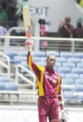 Marlon Samuels 203 retired out 