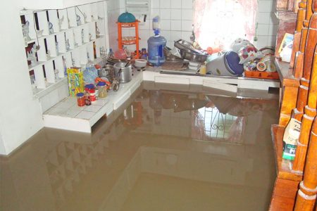 The level of the water in one resident’s home on October 8, when the koker’s door gave way.
