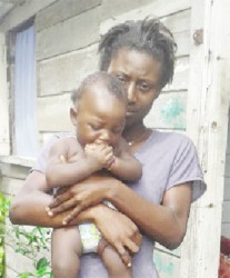 Leroy Harris’s wife, Tavia Nurse, and their seven-month-old son, Simkaiyah. 