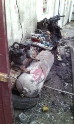 A neighbour lost two motorcycles after an early morning fire in Kitty yesterday