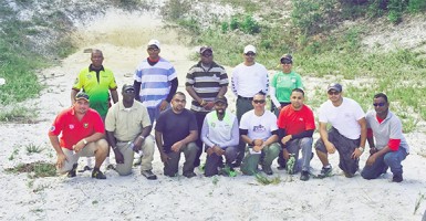 Participants of the Guyana National Rifle Association (GNRA) Yearend Practical Pistol shooting. 