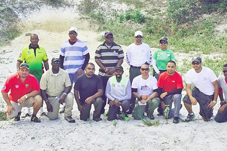 Participants of the Guyana National Rifle Association (GNRA) Yearend Practical Pistol shooting.
