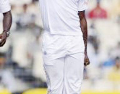 Left-arm seamer Sheldon Cottrell ... ready if Test call comes.