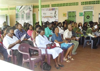 A section of the gathering at the graduation