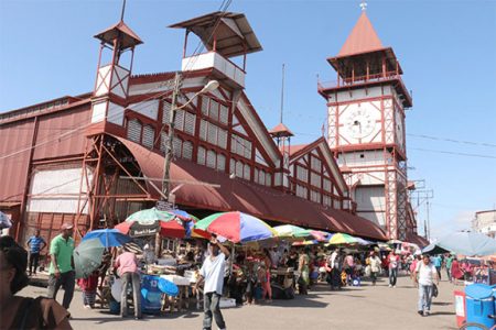 A view of the Stabroek Market
