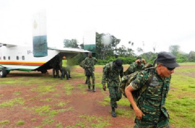 GDF Special Forces on the ground at Mahdia yesterday