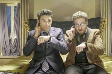 James Franco (left) and Seth Rogen (right) during a scene in The Interview 