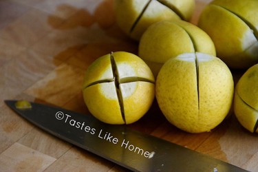  Pack cut limes with salt (Photo by Cynthia Nelson) 