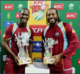 Chris Gayle above was voted man of the Match and Man of the series. (Photo courtesy WICB media) 