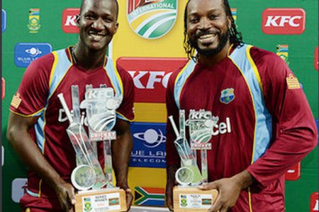 Chris Gayle above was voted man of the Match and Man of the series. (Photo courtesy WICB media)