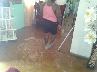 A flooded home at Lima