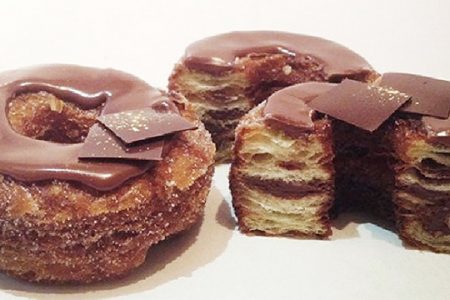 A cronut = 1,300 calories: This croissant-doughnut pastry was invented by Chef Dominique Ansel and trademarked by his Bakery in New York City. It is made by frying a laminated dough in grape seed oil. The fried pastry is then sugared, filled, and glazed.
