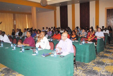 Manufacturers and their representatives at the Prism Communications Seminar at the Pegasus Hotel on Monday