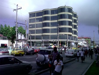 The Teleperformance building at the corner of Camp and Robb streets. 
