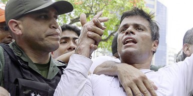 Imprisoned opposition leader Leopoldo Lopez 