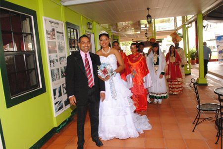 Different cultures: Some of the wedding ensembles on display at the Roraima Duke Lodge earlier this week at the launch of the Roraima Airways Seventh Wedding Expo.
