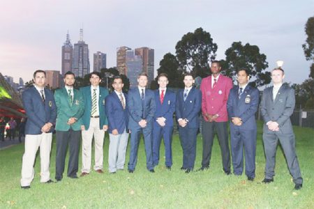The ten team captains (ICC photo)