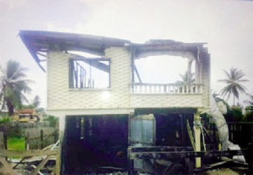 The remains of Phillip McGregor’s home after Wednesday’s fire