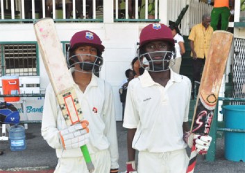 Half-centurions: Brandon Mangal (left) and Junior Sinclair (right) help set up a comprehensive win for Berbice