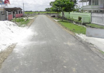 A section of the recently upgraded Third Street, Granny Field, Cane Grove. 