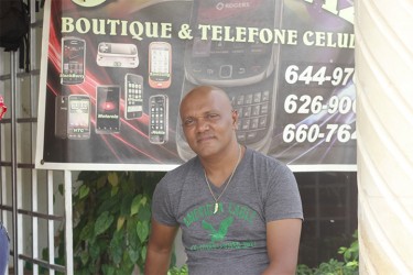 Nandalall at his store in Lethem. 