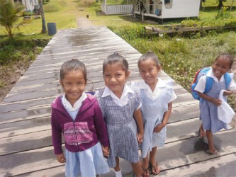 Kabakaburi children: Heading home from nursery school 