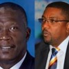 Joel Garner (left) promises a WICB shake-up if he defeats Dave Cameron