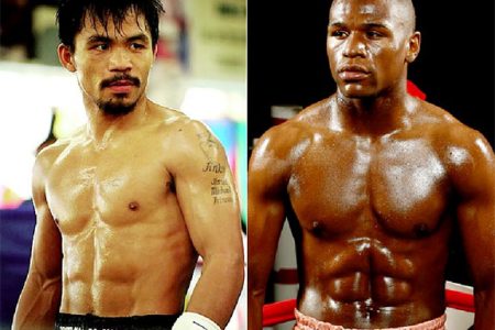 Floyd Mayweather Jr. (right) and Manny Pacquiao 