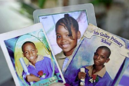 The three children who perished in a house fire in Jones Town, Kingston, Friday morning.