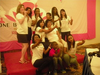  Some of the leading women who will be involved in the activities after a press briefing at the Pegasus Hotel yesterday. 