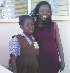 Tamika Miller and her daughter. 