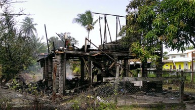 The remains of Donna Pickett’s house.  