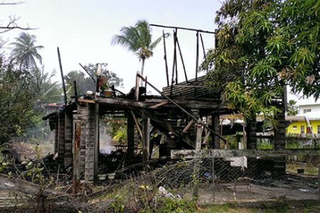 The remains of Donna Pickett’s house.  