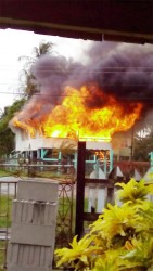 The remains of Rajnarine Persaud’s house