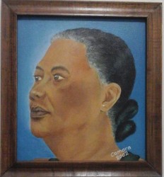 A portrait of his grandmother