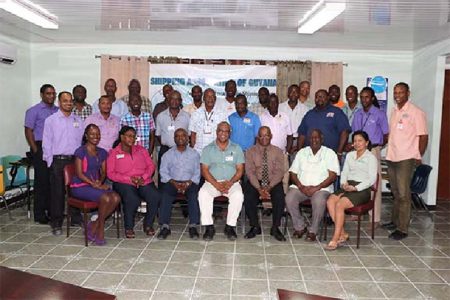 Employees of local shipping companies and Shipping Association officials at a recent seminar on protocols associated with the treatment of dangerous goods at sea.
