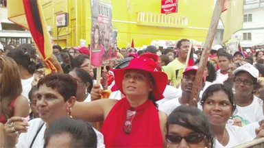 Supporters at the PPP rally 