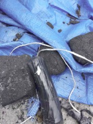 The charcoal containing cocaine (GRA photo)