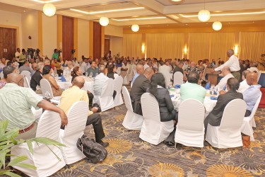 A part of the audience at the GMSA business luncheon today. (Photo by Arian Browne)