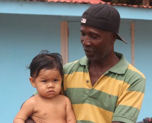 This baby was not too pleased to pose for Stabroek News camera. 
