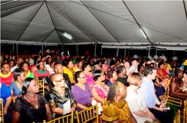 Delegates at the Caribbean Association of Caribbean Home Economists “Cultural Evening” at State House. (GINA photo)