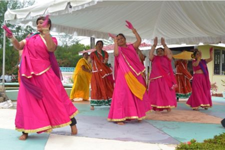 Members of the Indian Cultural Centre during a dance performance at the Indian Cultural Centre in Bel Air (GINA photo)