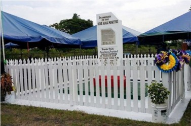 The Rosehall Martyrs monument, Canje, Berbice (GINA photo)