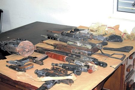 The weapons which were seized