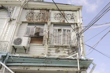 The crumbling exterior of City Hall